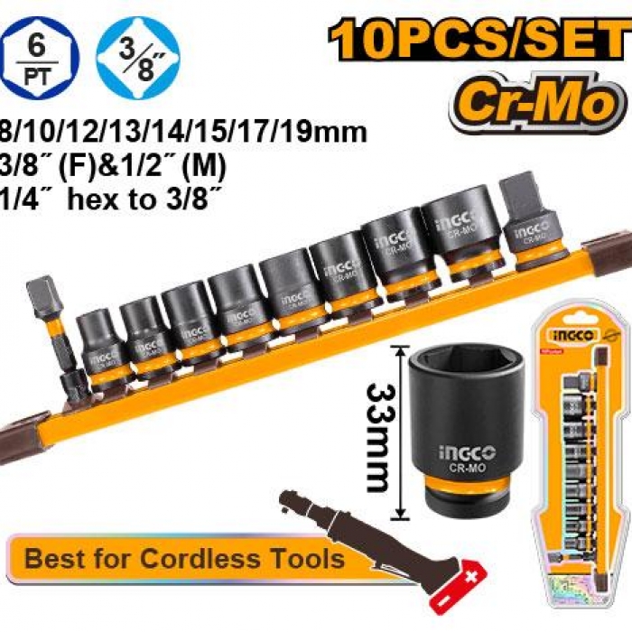  DR. Impact socket set 10 Pcs 3/8 Inch 