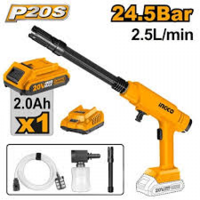 Lithium-Lon Pressure Washer 20V 24.5 Bar