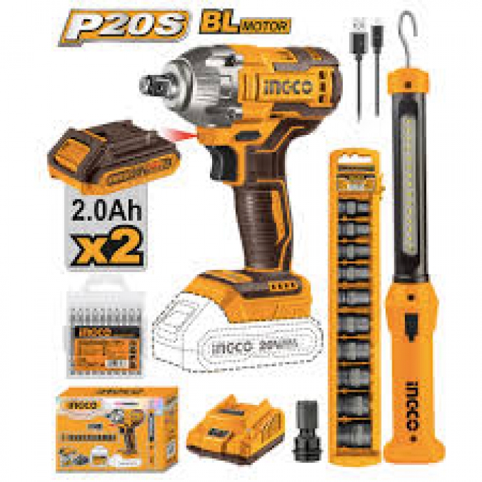 Impact Wrench + Work lamp 20V lithium_ion