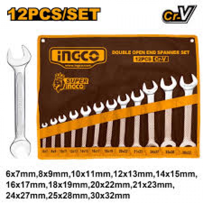 Double Open End Spanner Set 6-32/12