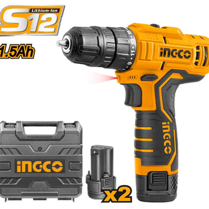Cordless Drill Lithium-ion 12V 2BATT+BAG SS