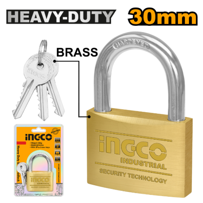 Heavy Duty Brass Padlock 30mm 