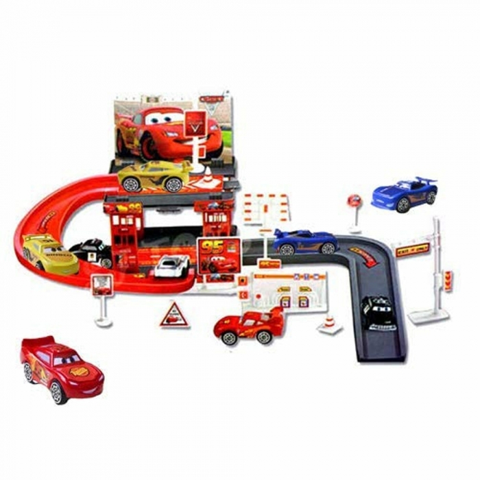 Disney Cars Parking Garage Racing Track Playset Fo