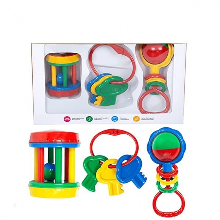 Cute Companion Rattle Set 3-piece of baby toys
